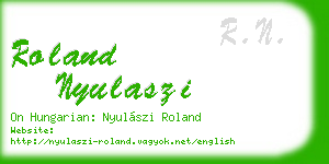 roland nyulaszi business card