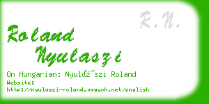 roland nyulaszi business card